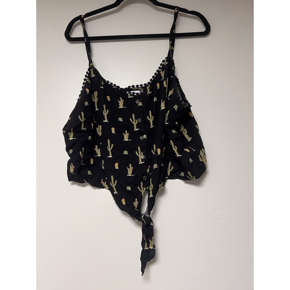 Eyeshadow Women's Spaghetti Strap‎ Crop Top With Tie Size XXL